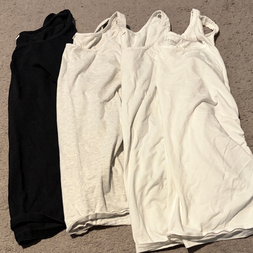 Women’s Maternity Size Large Black, Gray, and White Camisoles